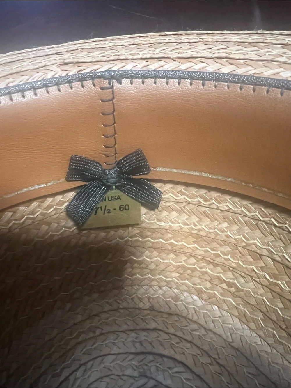 Men's Natural Straw Boater Hat with Black Band and Feather Accent